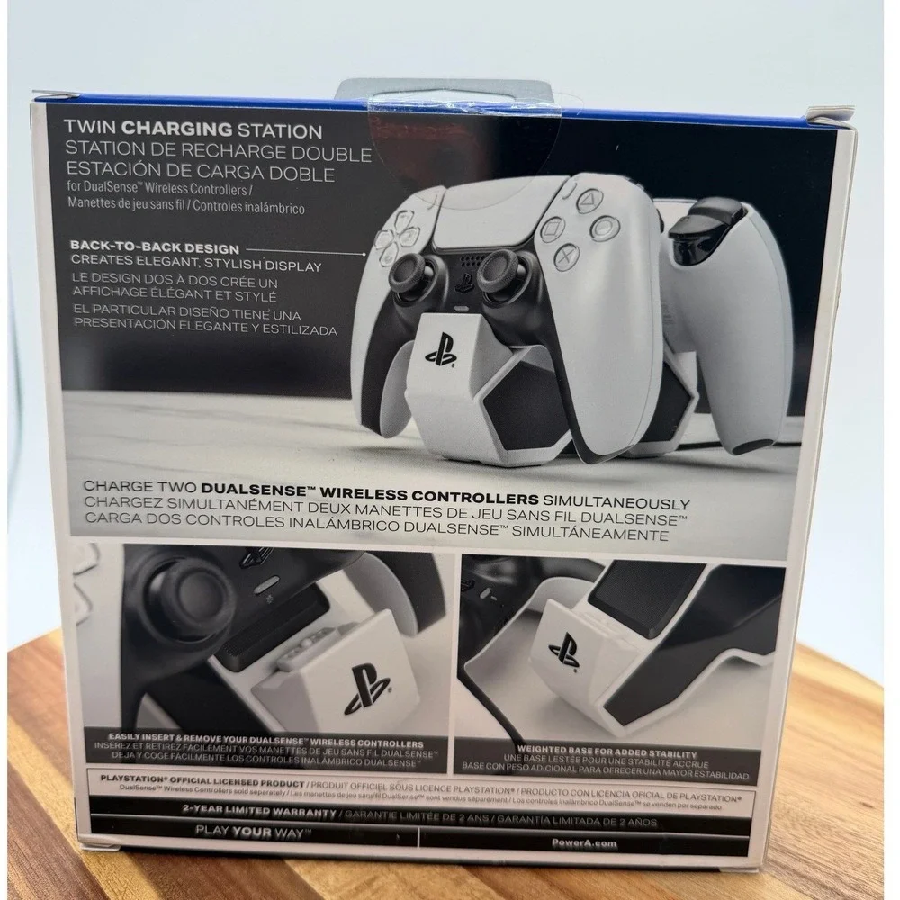 PS5‎ PowerA Twin Charging Station Dual Sense Wireless Controllers New 0172